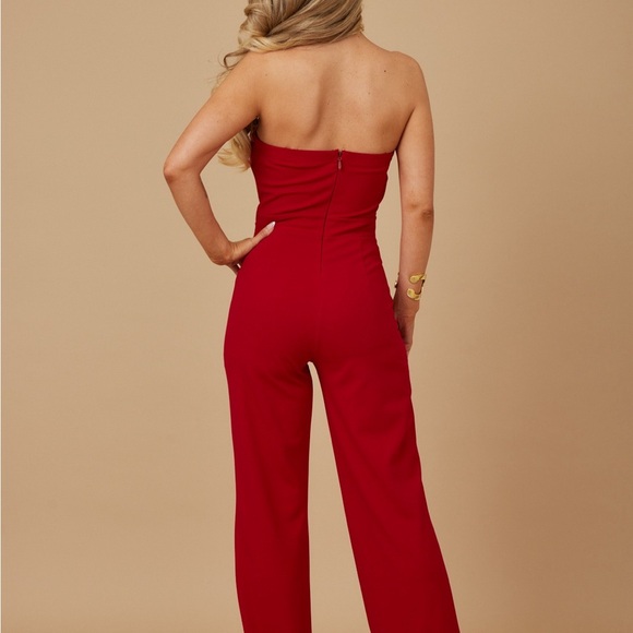 Black Valentine strapless jumpsuit - Picture 3 of 3
